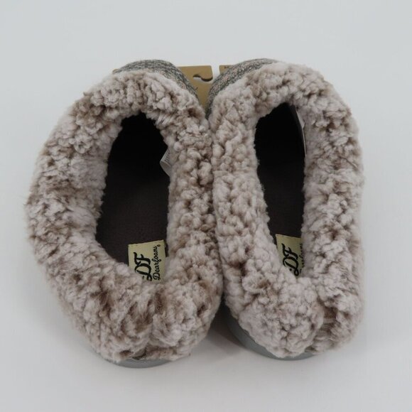 Dearfoams Women Medium 7-8 Multicolor Sweater Knit Memory Foam Slippers NEW - Picture 6 of 14